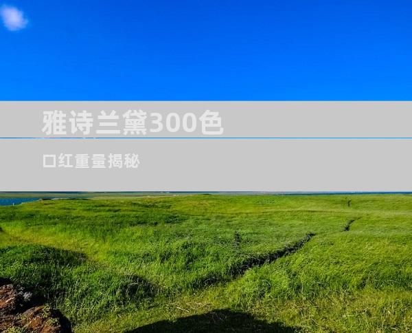 雅诗兰黛300色口红重量揭秘