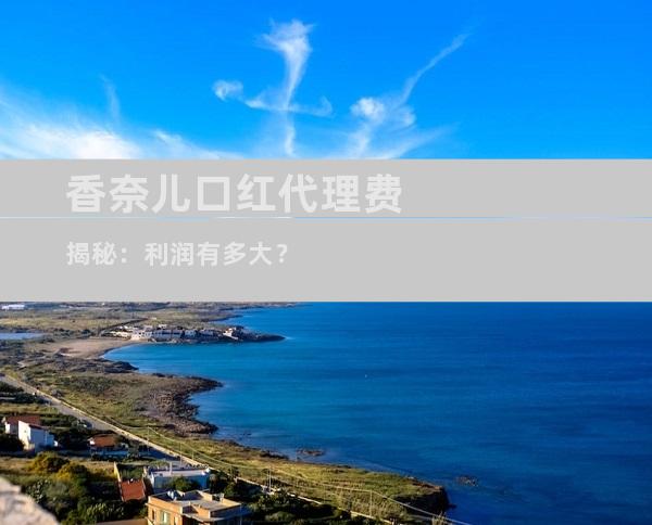 香奈儿口红代理费揭秘：利润有多大？