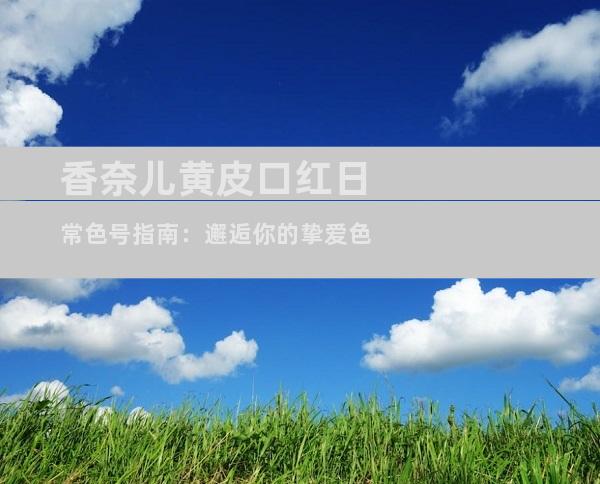 香奈儿黄皮口红日常色号指南：邂逅你的挚爱色